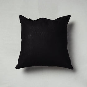 Black  Pipli Applique Work Cotton Cushion Cover