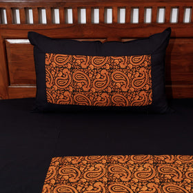 plain double bed cover set