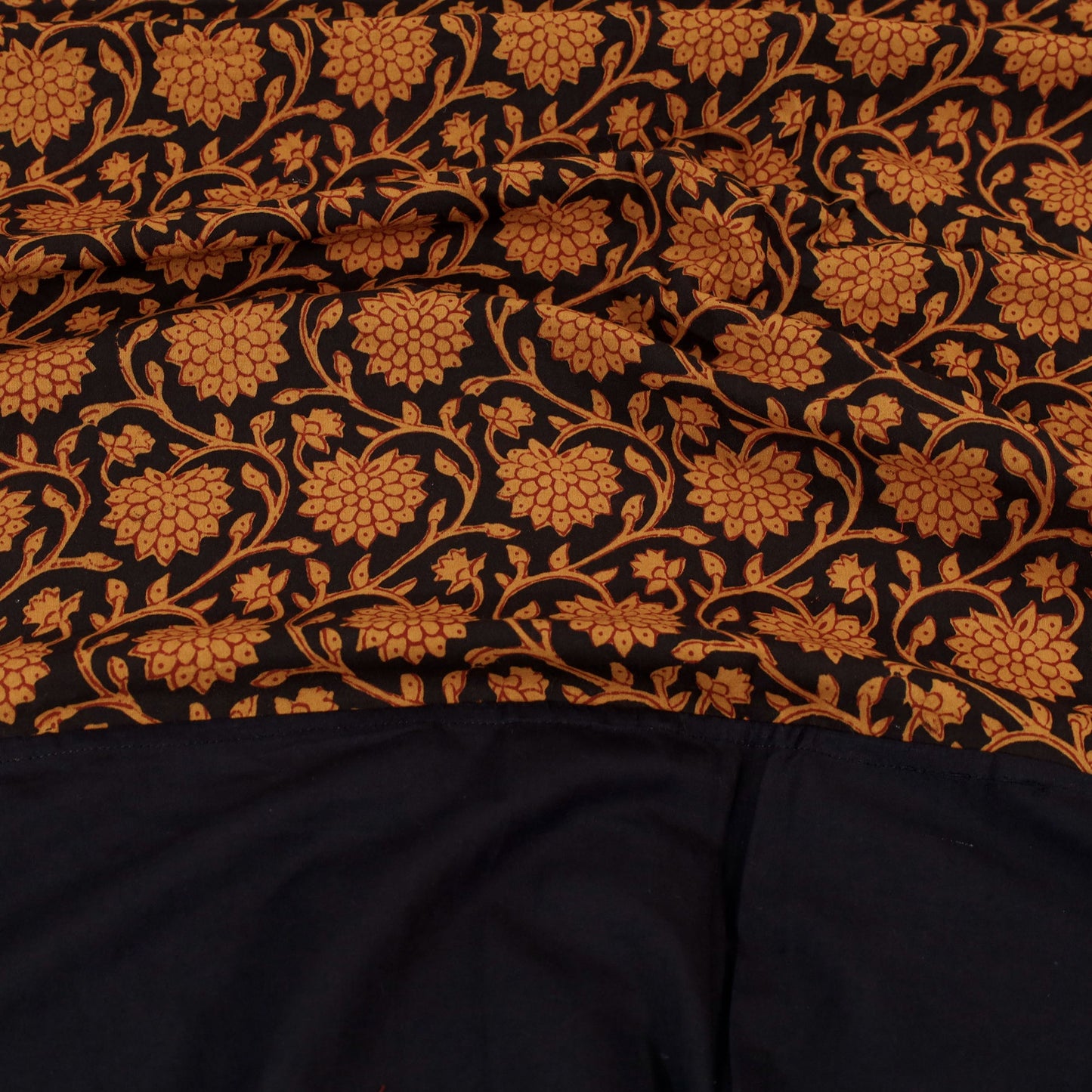 Buy Plain Cotton Double Bed Cover Set with Bagh Patchwork Online l iTokri.com