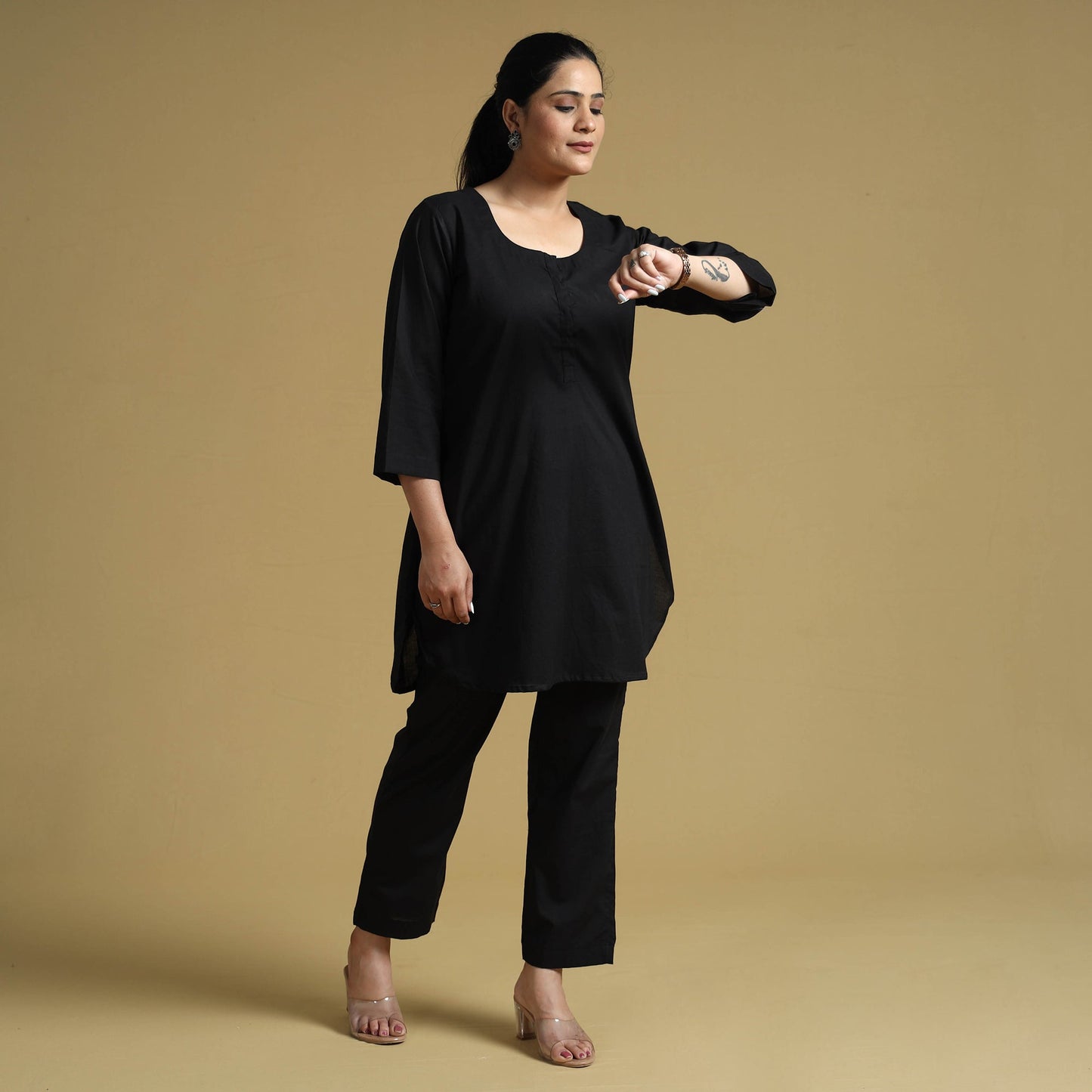  Plain Dyed Cotton Co-Ord Set Online at iTokri.com
