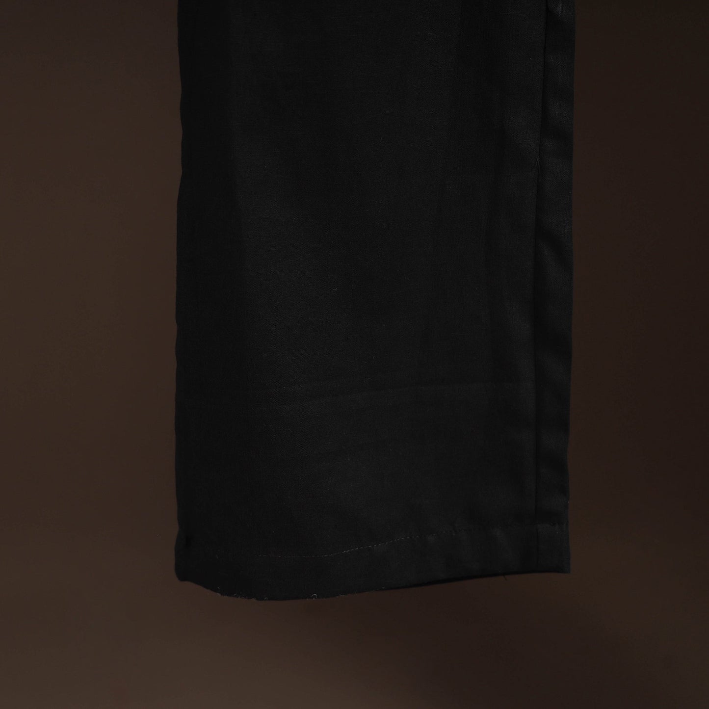 Black - plain flex cotton elasticated palazzo 02