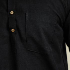  Plain Handloom Cotton Men Short Kurta 