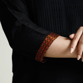  Plain Silk Pintuck Long Kurta for Women