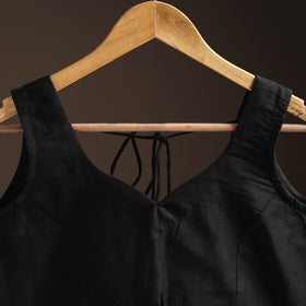 Plain slub silk readymade blouse 06 - handcrafted