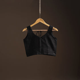 Plain slub silk readymade blouse 06 - handcrafted