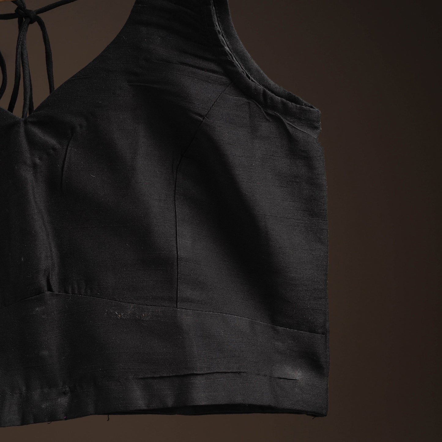 Plain slub silk readymade blouse 06 - handcrafted