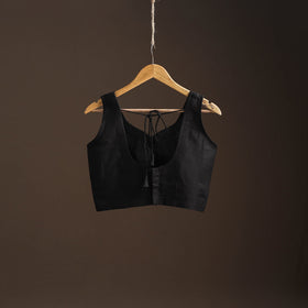 Plain slub silk readymade blouse 06 - handcrafted