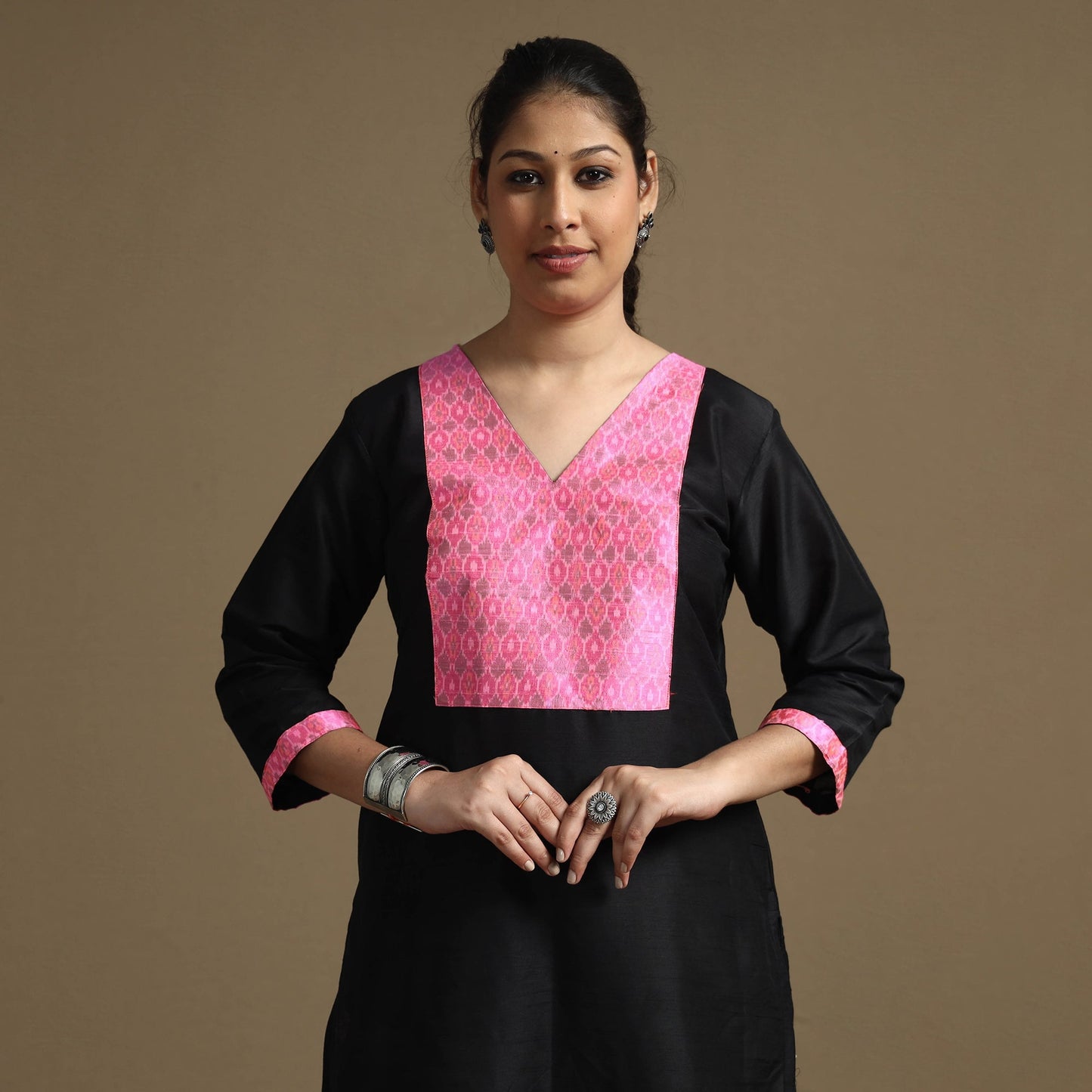 Buy Plain Solid Slub Silk Straight Kurta  Online at iTokri.com