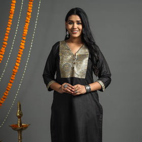 plain silk kurta