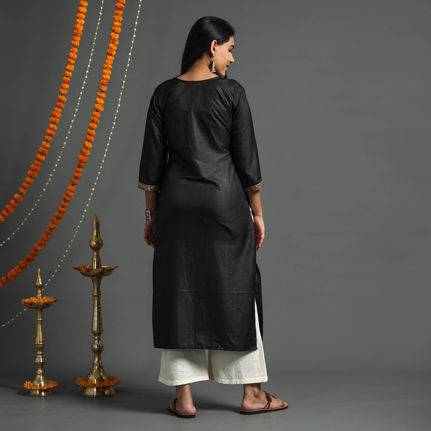 plain silk kurta