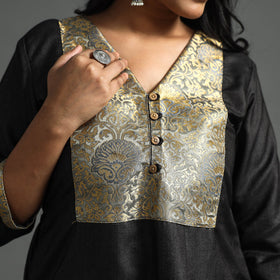 plain silk kurta