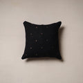 Plain zari buti cushion cover 43 - handcrafted