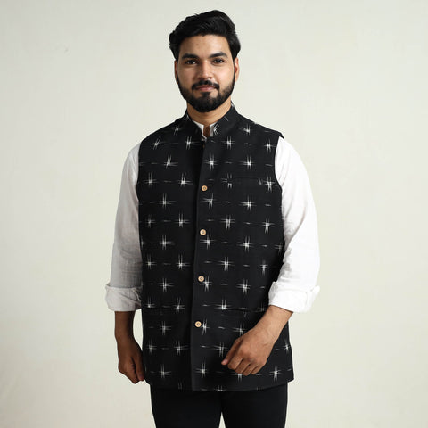 Pochampally Ikat Cotton Nehru Jacket