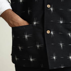Pochampally Ikat Cotton Nehru Jacket