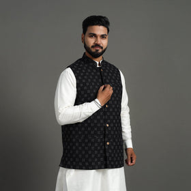 Pochampally Ikat Cotton Nehru Jacket