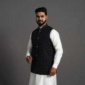 Pochampally Ikat Cotton Nehru Jacket