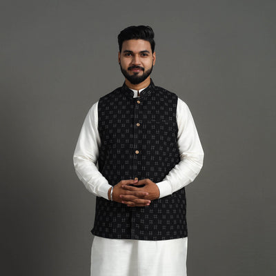 Pochampally Ikat Cotton Nehru Jacket