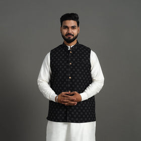 Pochampally Ikat Cotton Nehru Jacket