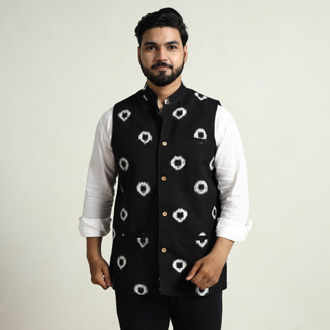 Pochampally Ikat Cotton Nehru Jacket