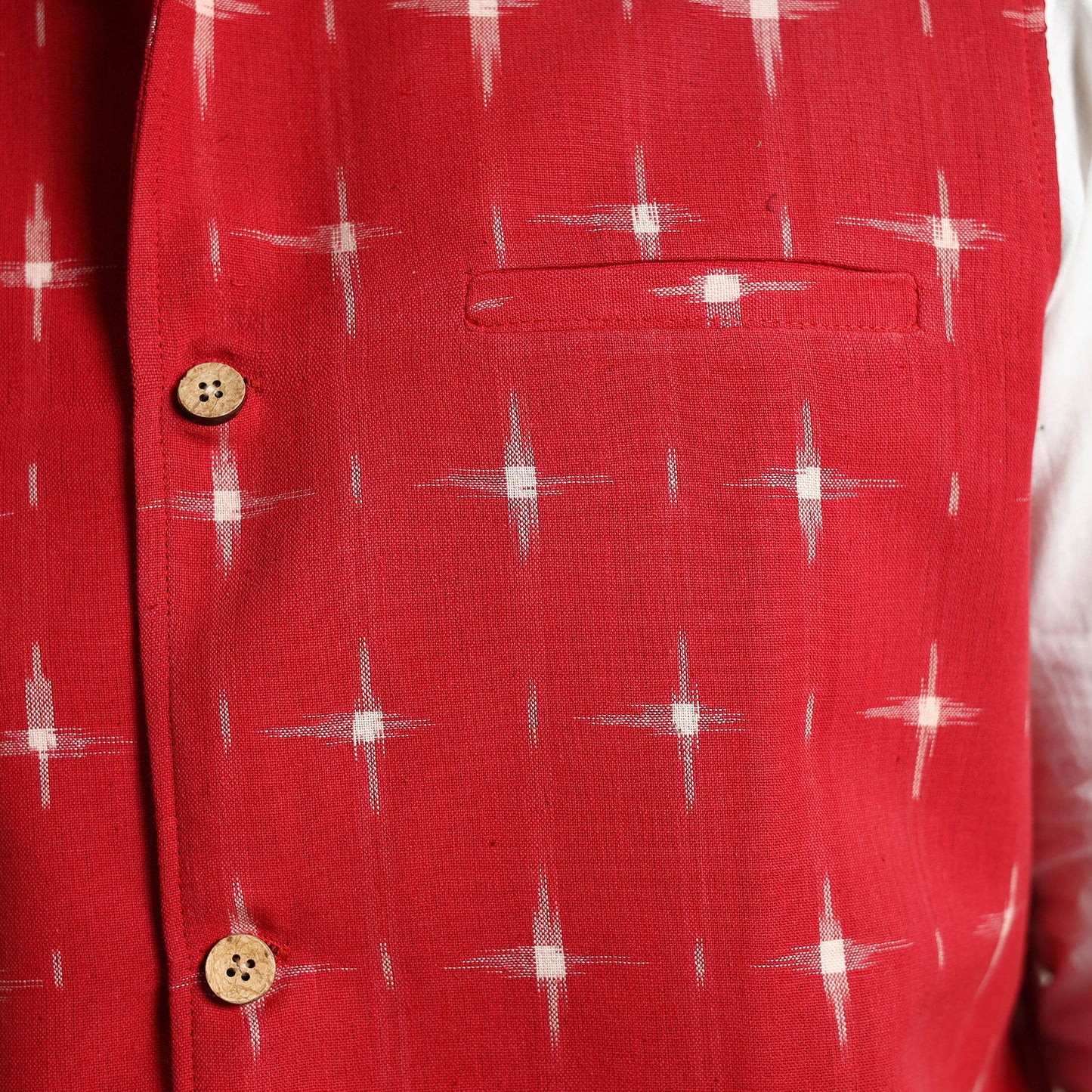 Pochampally Ikat Cotton Nehru Jacket