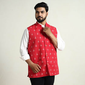 Pochampally Ikat Cotton Nehru Jacket