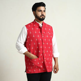 Pochampally Ikat Cotton Nehru Jacket