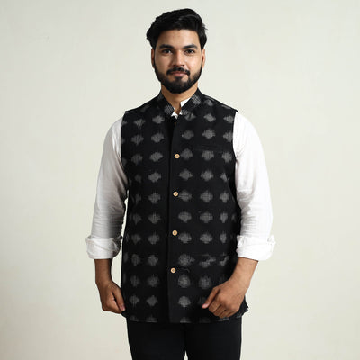 Pochampally Ikat Cotton Nehru Jacket