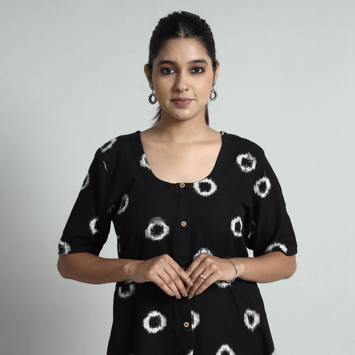  Pochampally Double Ikat Weave Cotton Dress 