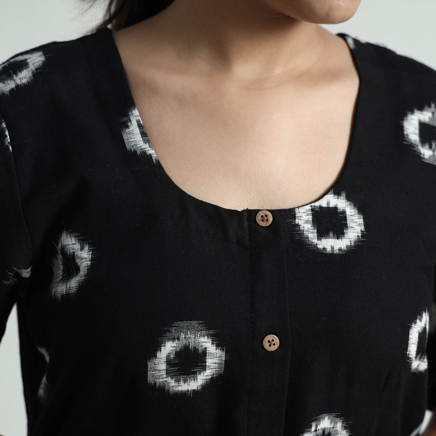  Pochampally Double Ikat Weave Cotton Dress 