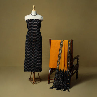 Pochampally ikat 3pc cotton unstitched dress material 38
