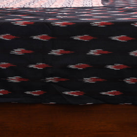 Black - pochampally ikat with bagh patch cotton bedsheet