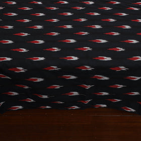 Black Pochampally Ikat with Bagh Patch Cotton Bedsheet Set