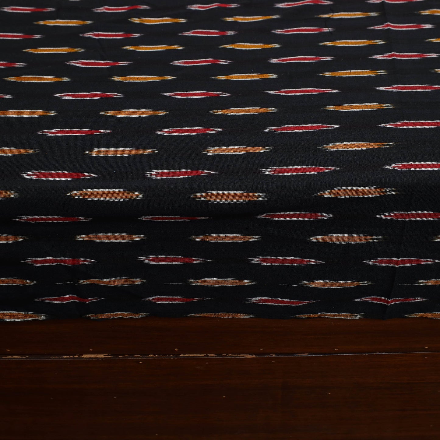 Black - pochampally ikat with bagh patch cotton bedsheet