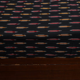 Black - pochampally ikat with bagh patch cotton bedsheet