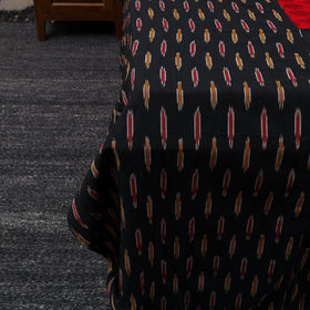 Black - pochampally ikat with bagh patch cotton bedsheet