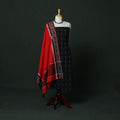 Pochampally ikat cotton 2pc unstitched dress material