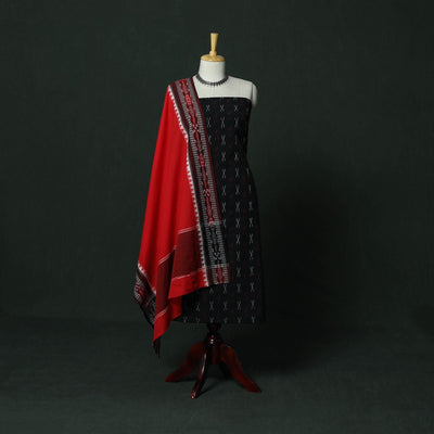 Pochampally ikat cotton 2pc unstitched dress material