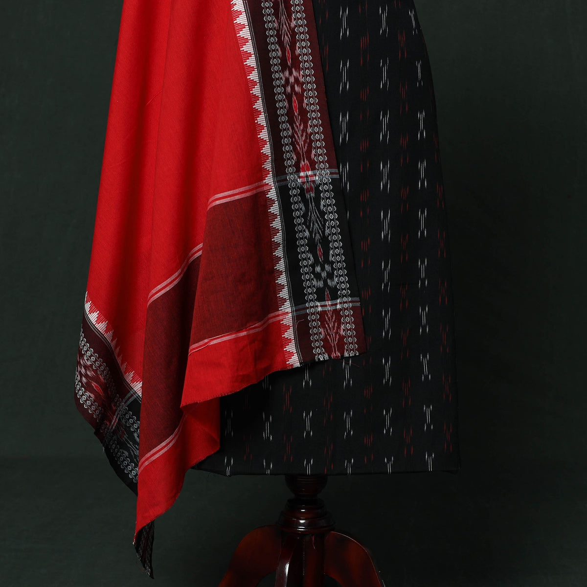 Pochampally ikat cotton 2pc unstitched dress material