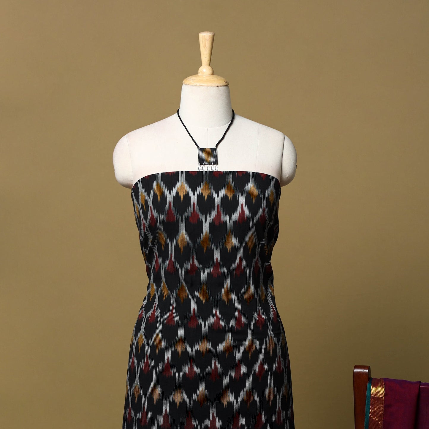 Pochampally ikat cotton 2pc unstitched dress material