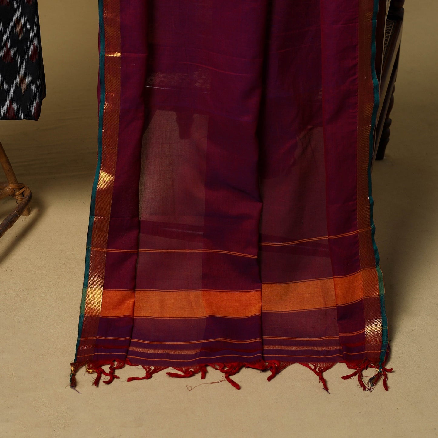 Pochampally ikat cotton 2pc unstitched dress material