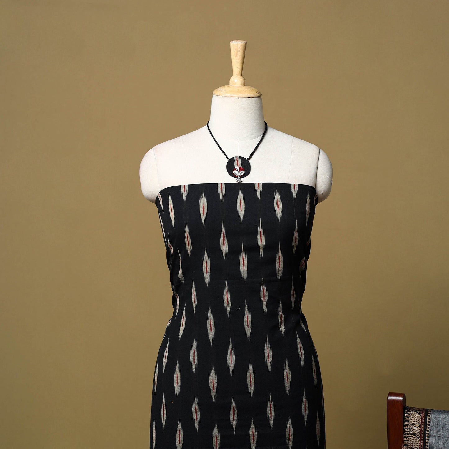 Pochampally ikat cotton 2pc unstitched dress material