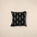 Black - pochampally ikat cotton cushion cover 08