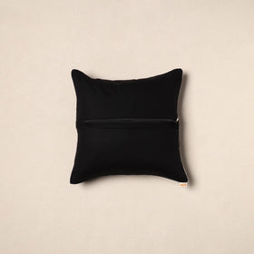 Black - pochampally ikat cotton cushion cover 08