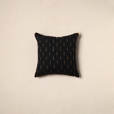 Black - pochampally ikat cotton cushion cover 11