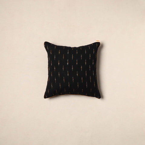 Black - pochampally ikat cotton cushion cover 11
