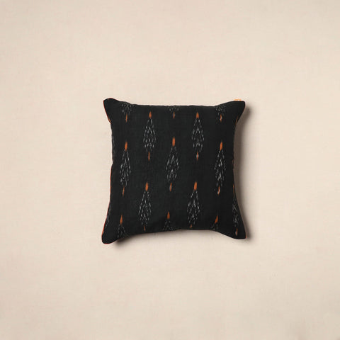 Black - pochampally ikat cotton cushion cover 13