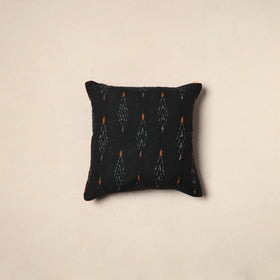 Black - pochampally ikat cotton cushion cover 13