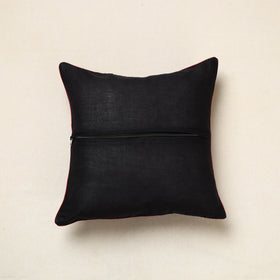 Black - pochampally ikat cotton cushion cover (16 x 16 in)