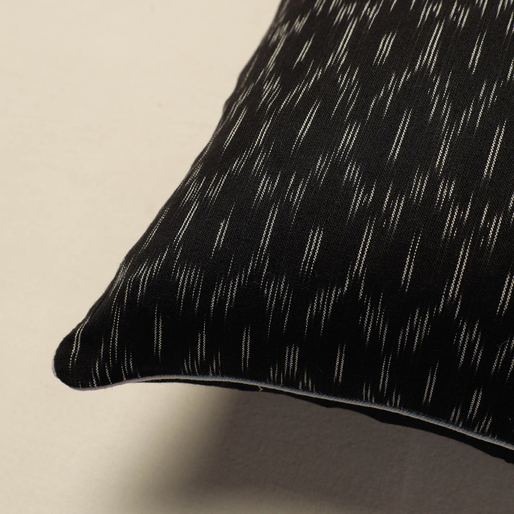  Black Pochampally Ikat Cotton Cushion Cover Online