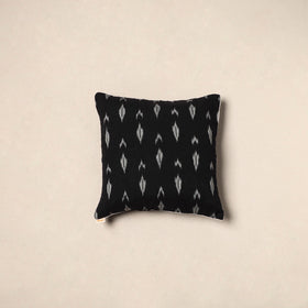 Black - pochampally ikat cotton cushion cover 17